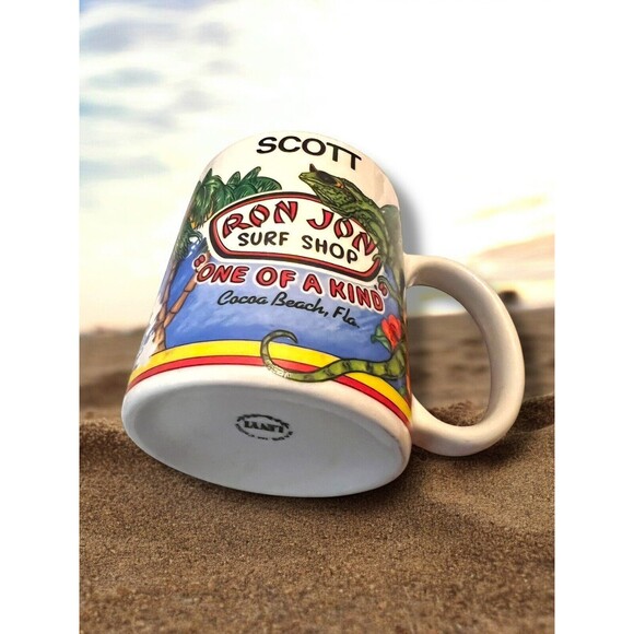 Ron Jon Surf Shop Cocoa Beach Florida Name personalized SCOTT Coffee Tea Cup Mug - Picture 6 of 7